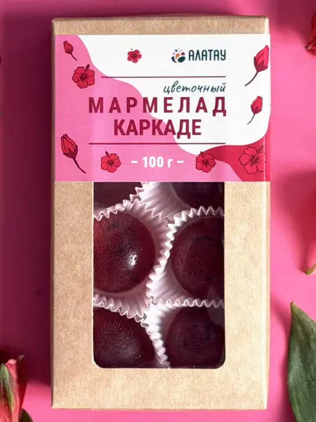 Мармелад цветочный Каркаде в крафтовой упаковке 100 г
